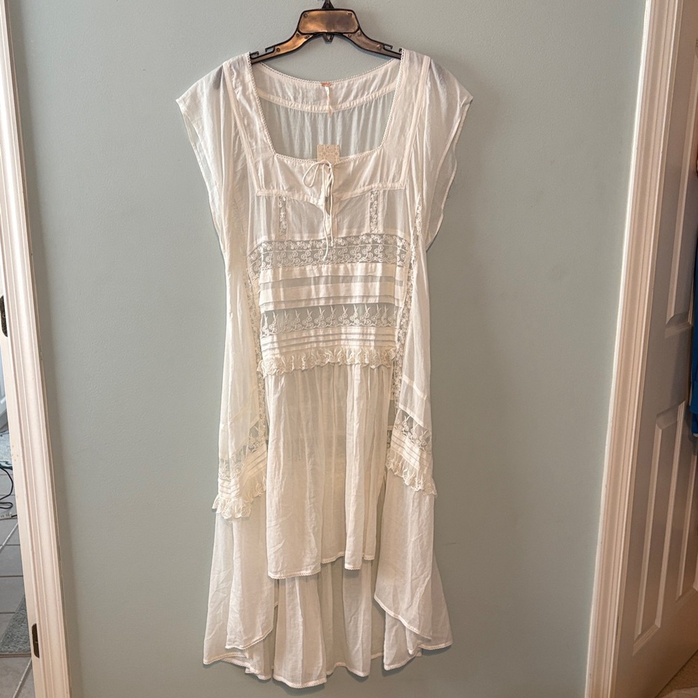 Free People white slip dress